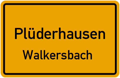 Straßenverzeichnis Plüderhausen Walkersbach