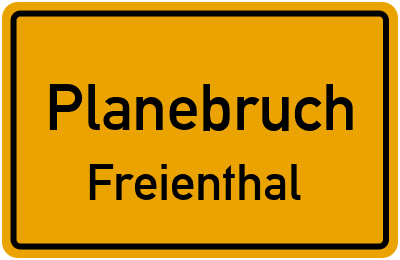Straßenverzeichnis Planebruch Freienthal