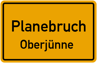Straßenverzeichnis Planebruch Oberjünne
