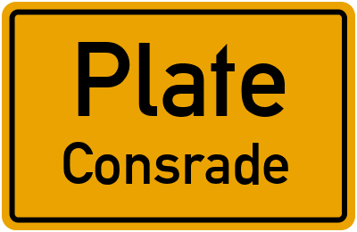 Ortsschild Plate Consrade