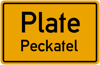 Ortsschild Plate Peckatel