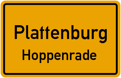 Ortsschild Plattenburg Hoppenrade