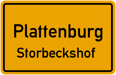 Ortsschild Plattenburg Storbeckshof