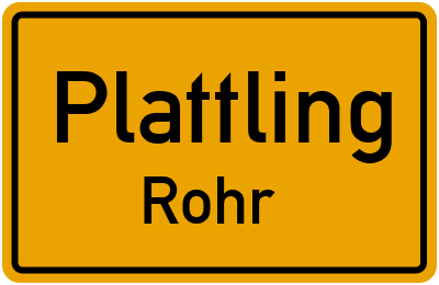 Straßenverzeichnis Plattling Rohr