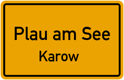Straßenverzeichnis Plau am See Karow