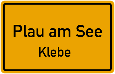 Straßenverzeichnis Plau am See Klebe