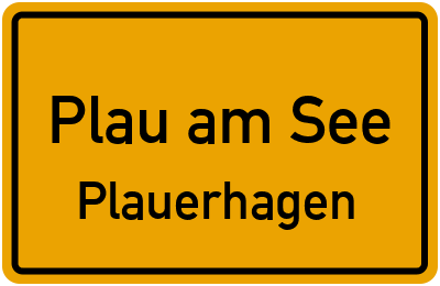 Straßenverzeichnis Plau am See Plauerhagen