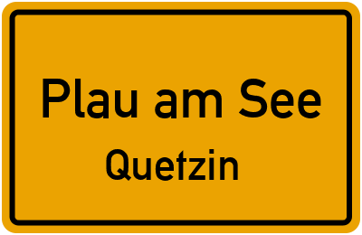 Straßenverzeichnis Plau am See Quetzin