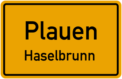 Straßenverzeichnis Plauen Haselbrunn