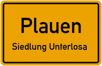 Straßenverzeichnis Plauen Siedlung Unterlosa