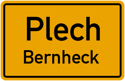 Straßenverzeichnis Plech Bernheck