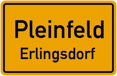 Ortsschild Pleinfeld Erlingsdorf