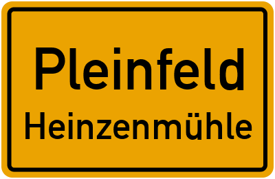 Straßenverzeichnis Pleinfeld Heinzenmühle