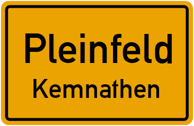 Straßenverzeichnis Pleinfeld Kemnathen