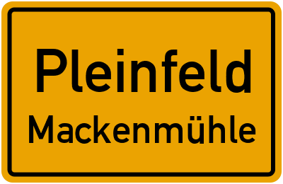 Straßenverzeichnis Pleinfeld Mackenmühle