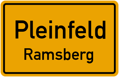 Ortsschild Pleinfeld Ramsberg