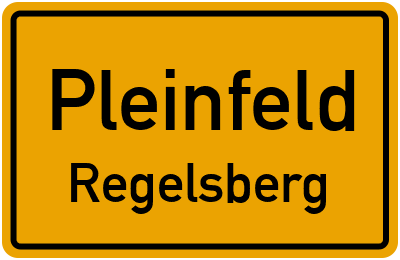 Ortsschild Pleinfeld Regelsberg