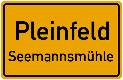 Straßenverzeichnis Pleinfeld Seemannsmühle