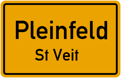 Ortsschild Pleinfeld St Veit