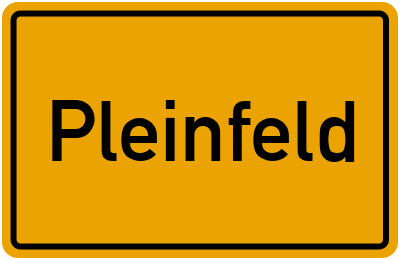 Ortsschild von Markt Pleinfeld in Bayern