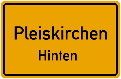 Straßenverzeichnis Pleiskirchen Hinten