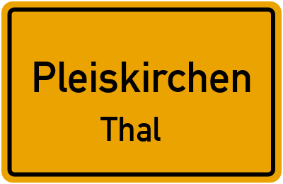 Straßenverzeichnis Pleiskirchen Thal