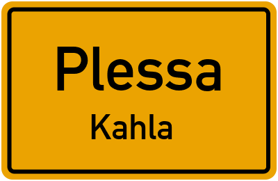 Straßenverzeichnis Plessa Kahla