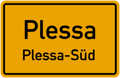 Straßenverzeichnis Plessa Plessa-Süd