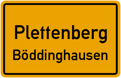 Straßenverzeichnis Plettenberg Böddinghausen