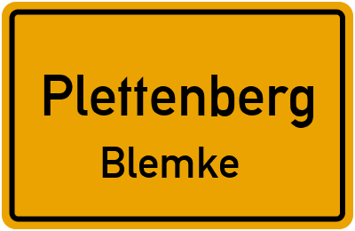 Straßenverzeichnis Plettenberg Blemke