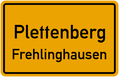 Straßenverzeichnis Plettenberg Frehlinghausen