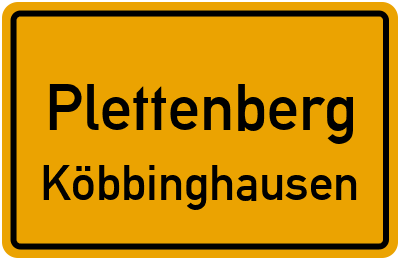 Straßenverzeichnis Plettenberg Köbbinghausen