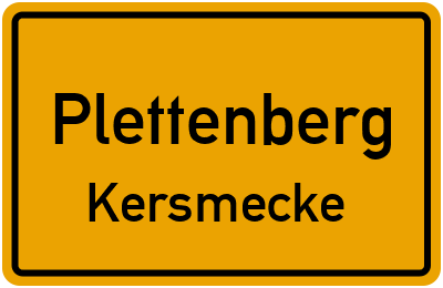 Straßenverzeichnis Plettenberg Kersmecke