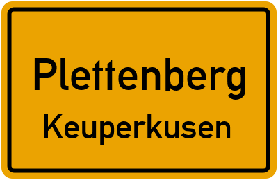 Straßenverzeichnis Plettenberg Keuperkusen