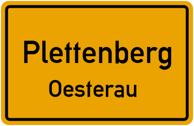 Ortsschild Plettenberg Oesterau