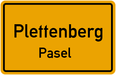 Ortsschild Plettenberg Pasel