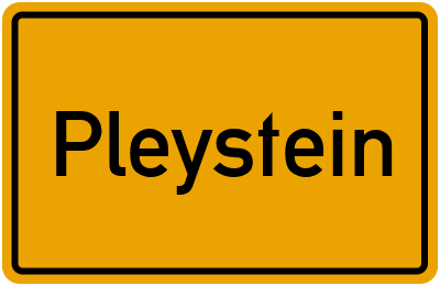 Ortsschild von Stadt Pleystein in Bayern