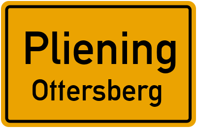 Ortsschild Pliening Ottersberg