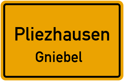 Straßenverzeichnis Pliezhausen Gniebel