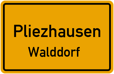 Straßenverzeichnis Pliezhausen Walddorf