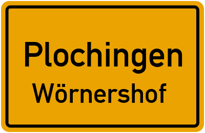 Straßenverzeichnis Plochingen Wörnershof