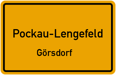 Straßenverzeichnis Pockau-Lengefeld Görsdorf