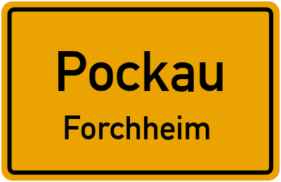 Ortsschild Pockau Forchheim