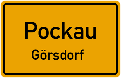 Ortsschild Pockau Görsdorf