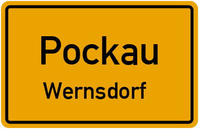 Ortsschild Pockau Wernsdorf