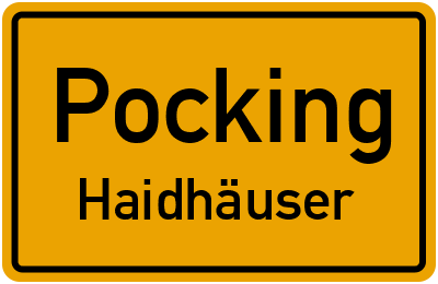 Straßenverzeichnis Pocking Haidhäuser