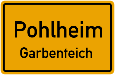 Ortsschild Pohlheim Garbenteich