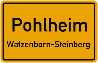 Straßenverzeichnis Pohlheim Watzenborn-Steinberg