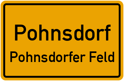 Straßenverzeichnis Pohnsdorf Pohnsdorfer Feld