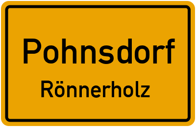 Straßenverzeichnis Pohnsdorf Rönnerholz